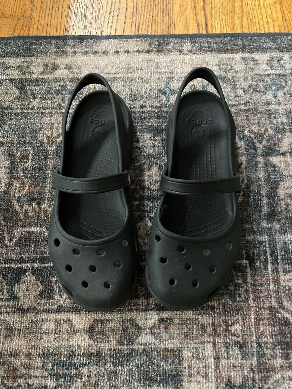 🐈‍⬛black Crocs Shayna Mary Jane shoes🐈‍⬛